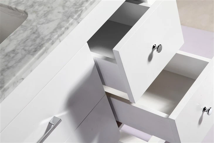 White Simple Bathroom Cabinets