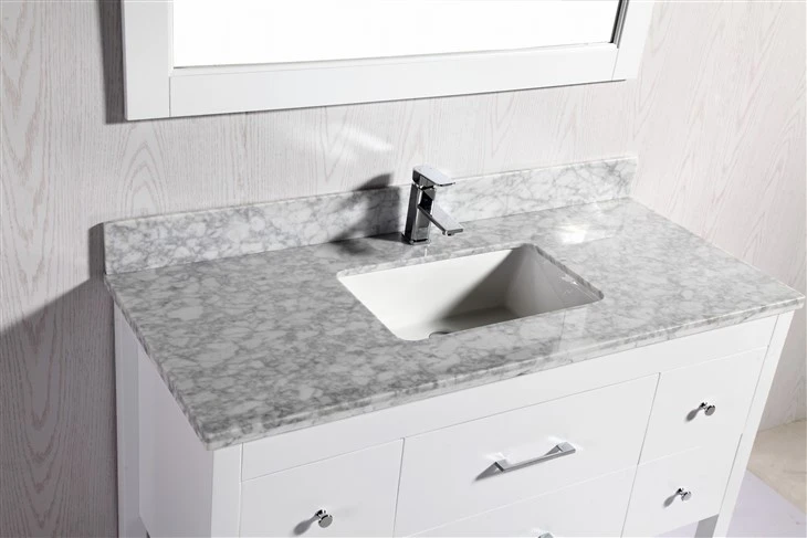 White Simple Bathroom Cabinets
